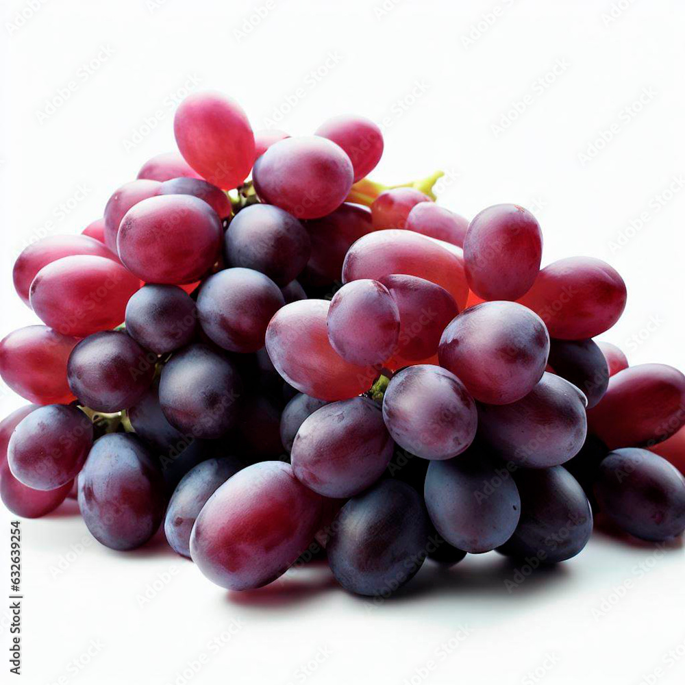 red grapes isolated on white red grapes isolated on white