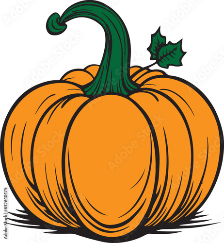 Autumn pumpkin, Fall pumpkin, Halloween pumpkins, Vector illustration, SVG