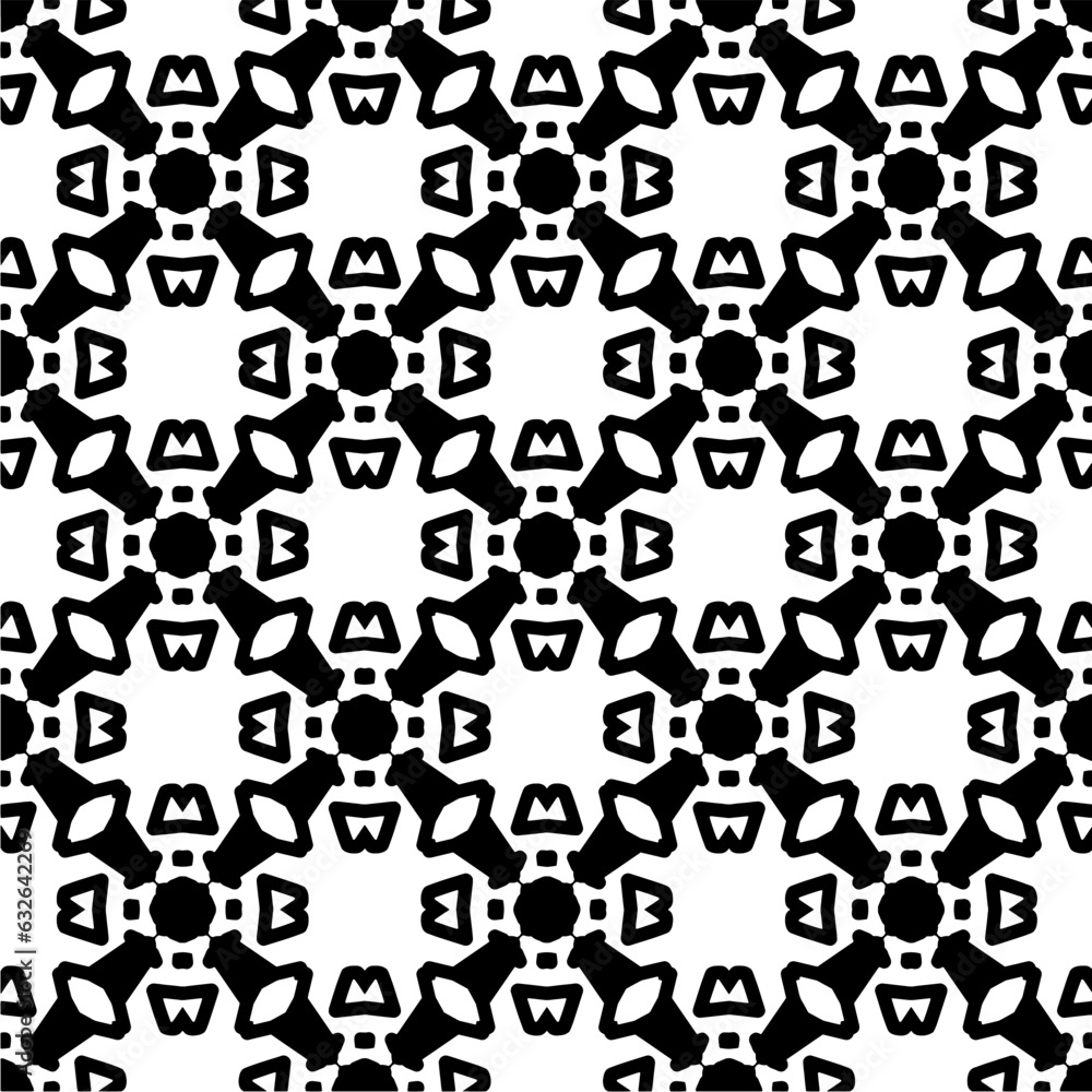 Black and white pattern . Figures ornament.Seamless pattern for fashion, textile design, on wall paper, wrapping paper, fabrics and home decor. Black and white pattern . Figures ornament.Seamless pattern for fashion, textile design, on wall paper, wrapping paper, fabrics and home decor.
