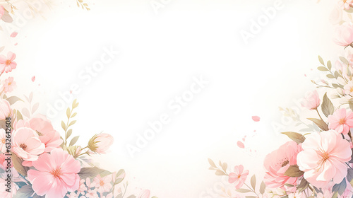 Decorative web banner. Close up of blooming pink roses flowers and petals isolated on white table background. Floral frame composition. Empty space  flat lay  top view