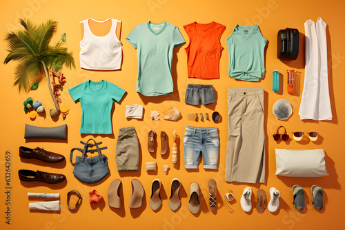 summer travel clothes and accessories