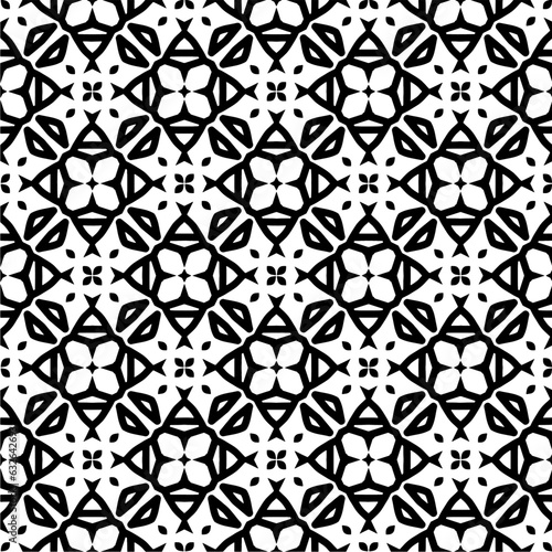 Black and white pattern . Figures ornament.Seamless pattern for fashion, textile design, on wall paper, wrapping paper, fabrics and home decor. 