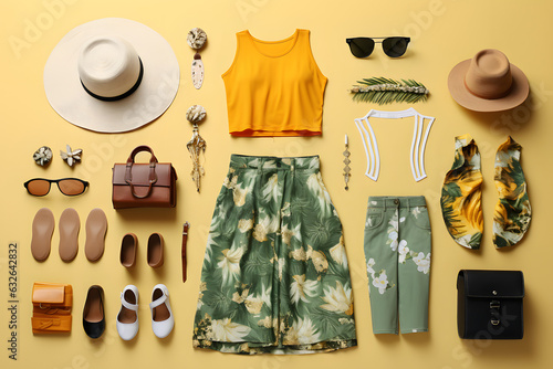 summer travel clothes and accessories