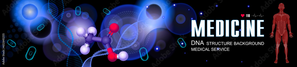 DNA background. Structural DNA chain with molecular bond. Anatomical ...