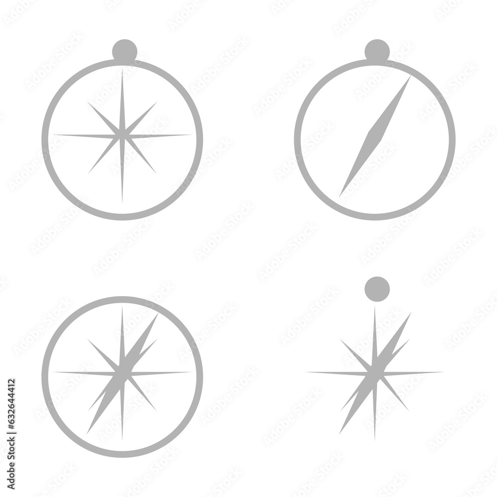 compass icon on a white background, vector illustration compass icon on a white background, vector illustration