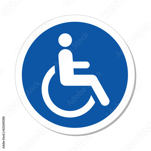 ISO Mandatory Action Sign: Accessible Symbol
