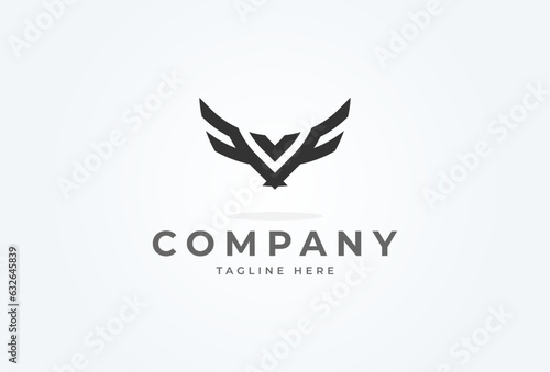 Initial FF Wing logo. monogram logo design combination of letters F and F forming abstract bird. Flat Vector Logo Design Template. vector illustration