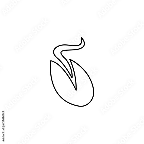 growing seed icon on white background, vector illustration