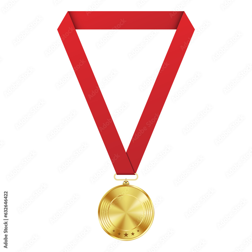 Ταπετσαρία Gold medal with red ribbon