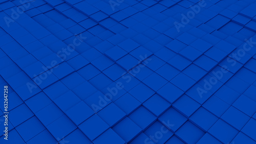 Abstract blue cubes background.  3d rendering