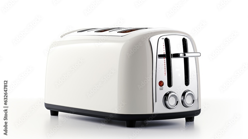 2-slice toaster isolated on white generative AI 2-slice toaster isolated on white generative AI