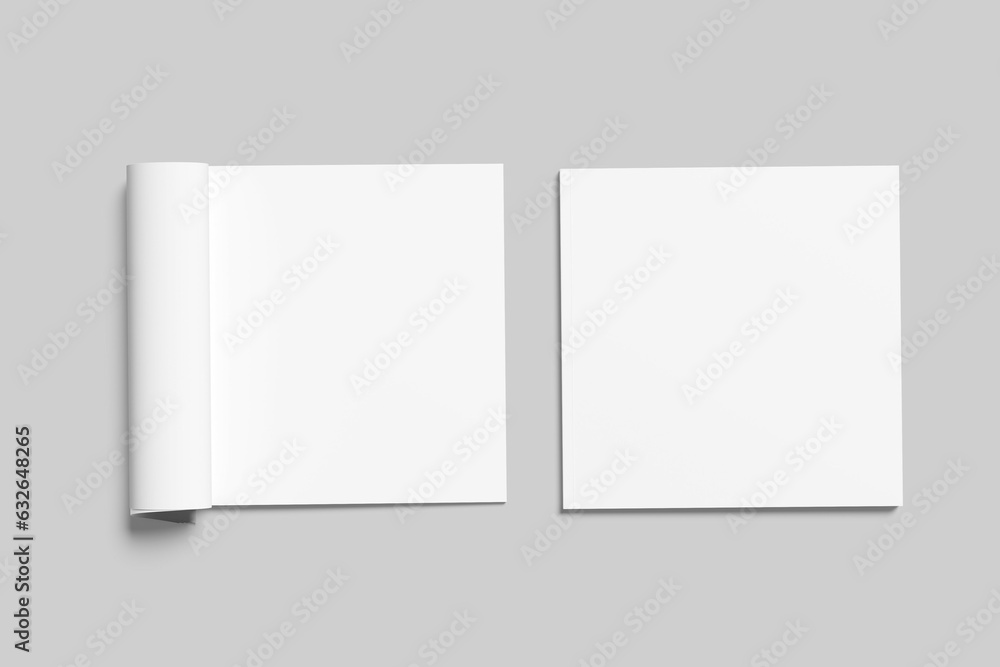 Square Magazine Blank Mockup Square Magazine Blank Mockup