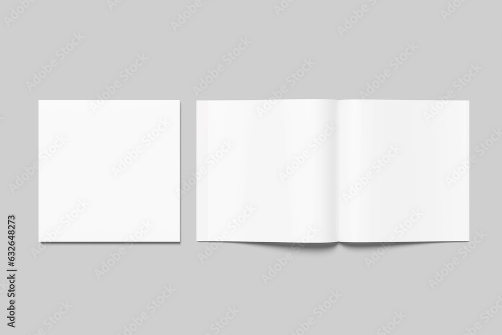 Square Magazine Blank Mockup Square Magazine Blank Mockup