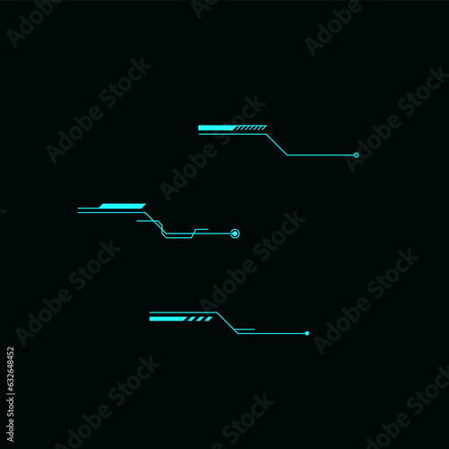 Callouts titles vector in HUD style collection. Futuristic callout labels, digital information technology call box. Data Interface elements HUD, UI, GUI templates.