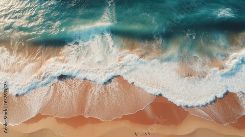 aerial view of beach coastline generative AI