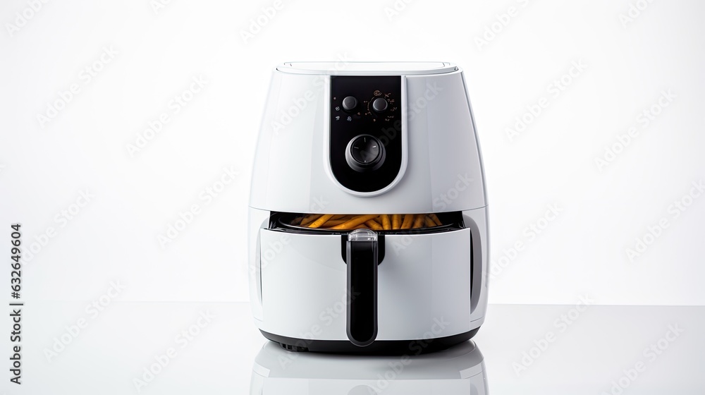 air fryer isolated on white generative AI air fryer isolated on white generative AI