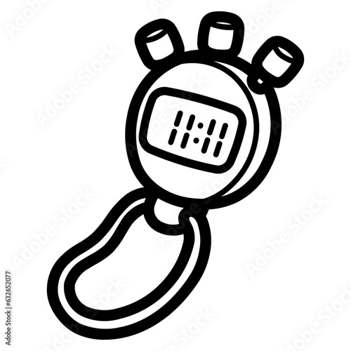 stopwatch line icon style