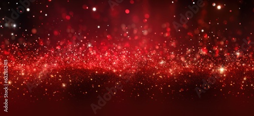 Bright red bokeh backdrop with shimmering lights, perfect for Christmas and holiday-themed projects. Concept of a festive and joyful atmosphere.