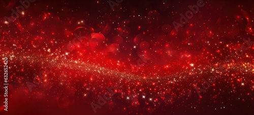 Glittering red Christmas bokeh background with sparkling lights  perfect for holiday greetings and decorations. Concept of a magical and festive season.