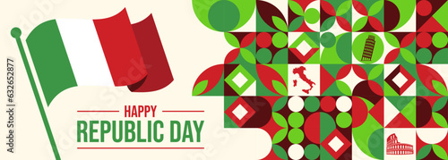 Italy republic day banner