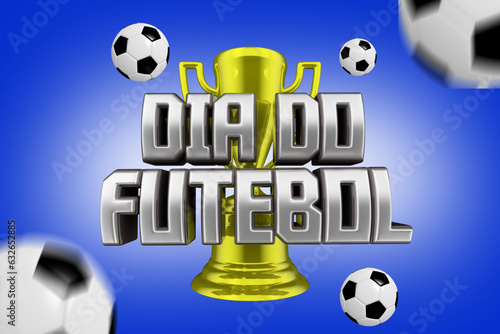 selo 3d ''dia do futebol''