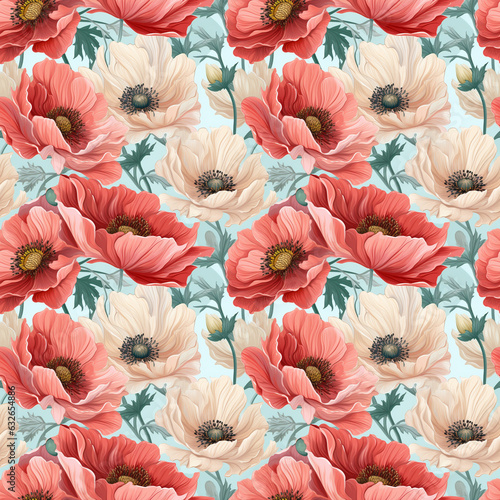 Seamless pattern with vintage pastel flowers. Floral background for cosmetics, perfume, beauty products. Can be used for greeting card, wedding invitation, craft paper, wrapping.