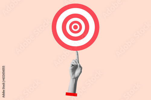 Hand with target. concept of goals, business achievement goal and objective target