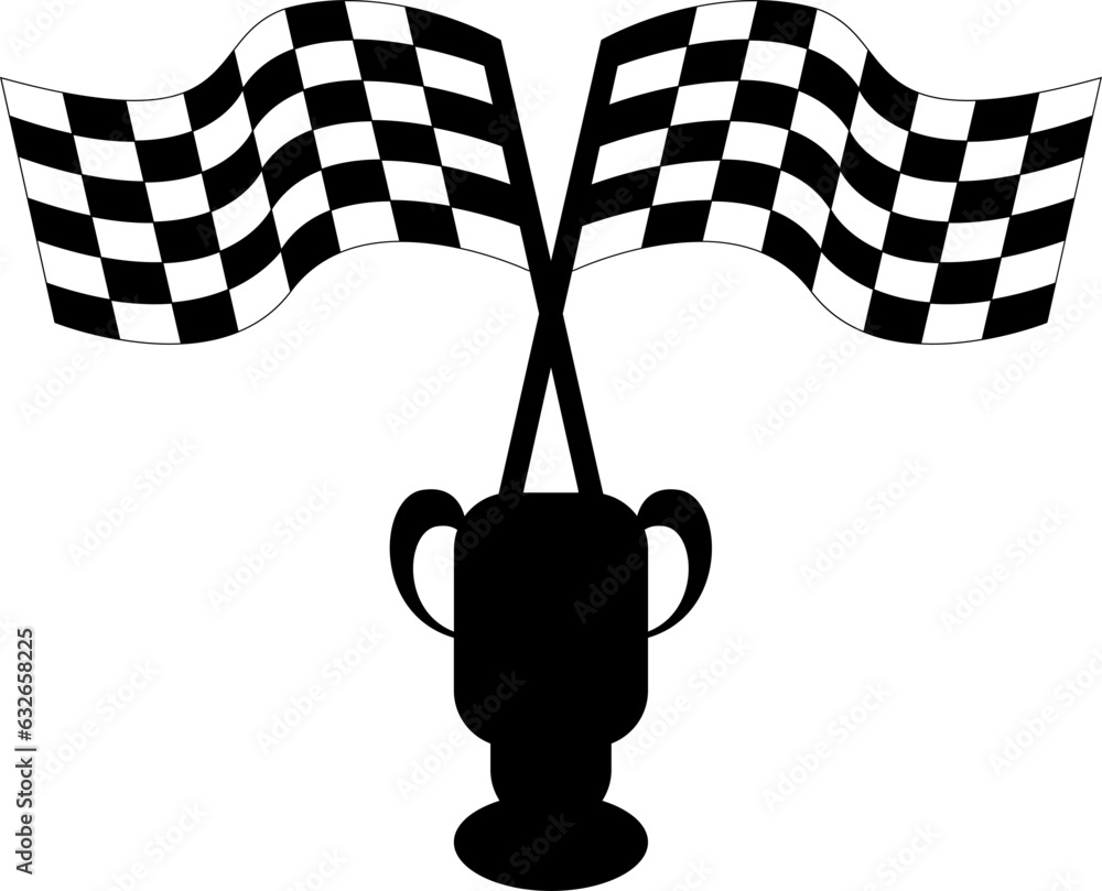 Flag race game flage start black and white flag svg vector cut file
