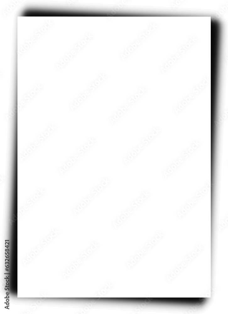 Transparent Vertical Rectangle Shadow for Paper Page