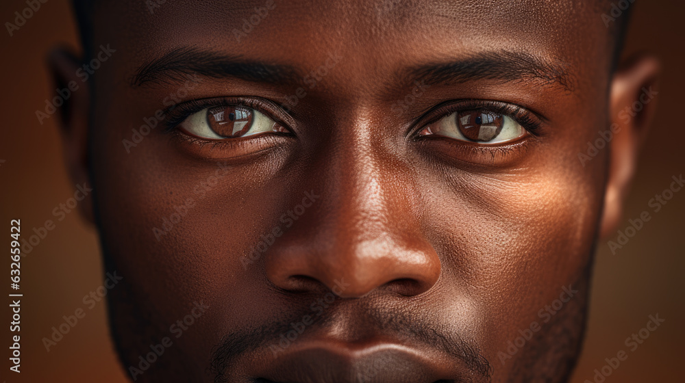 Close-up portrait of a young African American male. Close-up portrait of a young African American male.