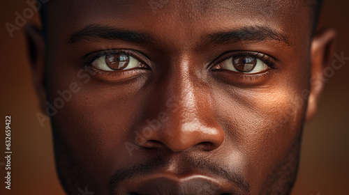 Close-up portrait of a young African American male.