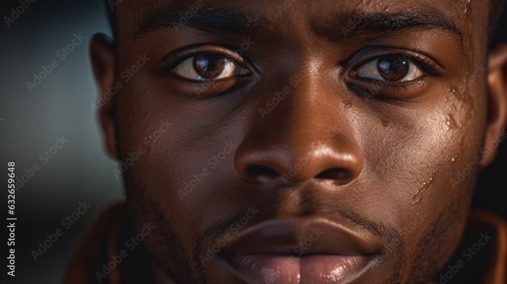 Close-up portrait of a young African American male. Close-up portrait of a young African American male.