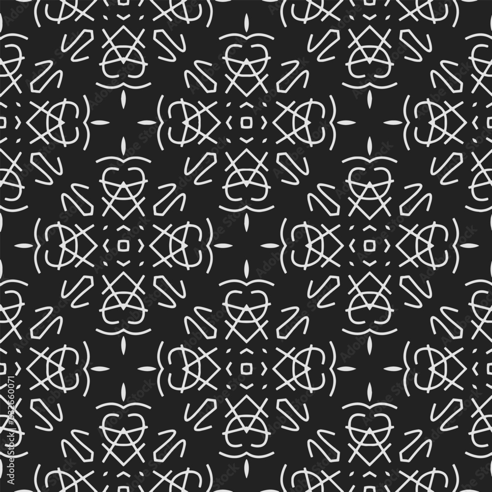 Black and white pattern . Figures ornament.Seamless pattern for fashion, textile design, on wall paper, wrapping paper, fabrics and home decor. Black and white pattern . Figures ornament.Seamless pattern for fashion, textile design, on wall paper, wrapping paper, fabrics and home decor.