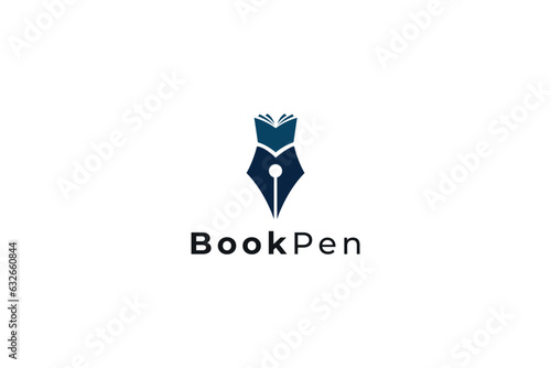 Vector Pen Book Logo