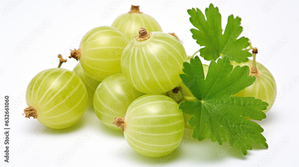 Gooseberry isolated on a white background. Gooseberry isolated on a white background.