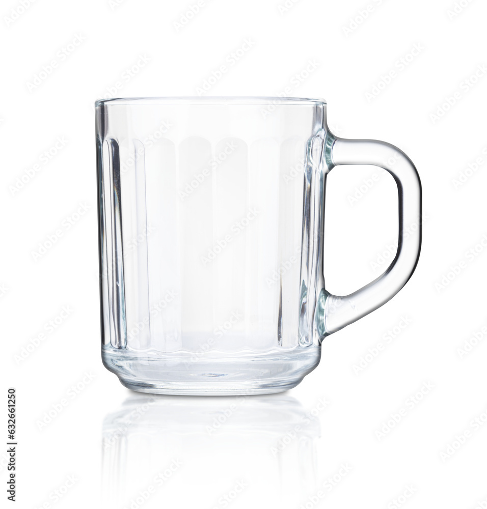 Blank glass transparent coffee or tea mug isolated on transparent background Blank glass transparent coffee or tea mug isolated on transparent background
