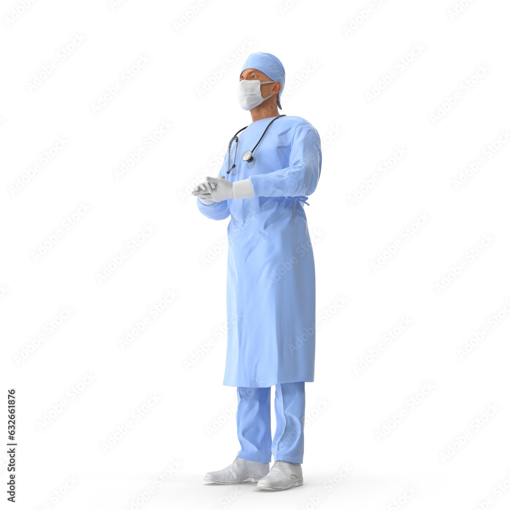 Doctor surgeon with full surgical dress pNG 3D Rendering Doctor surgeon with full surgical dress pNG 3D Rendering