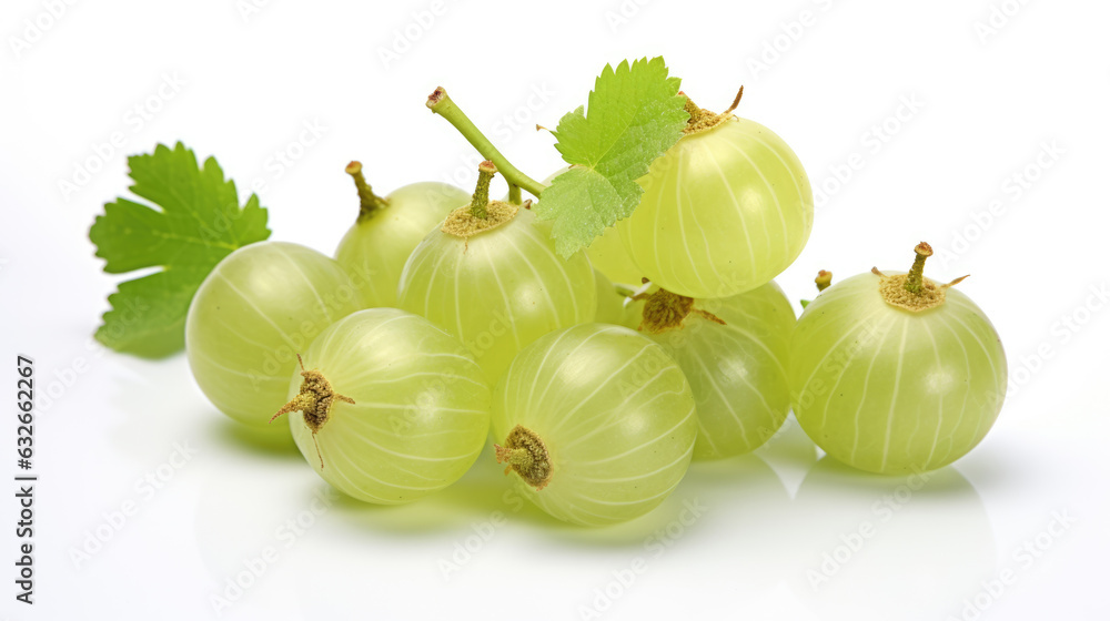 Gooseberry isolated on a white background. Gooseberry isolated on a white background.