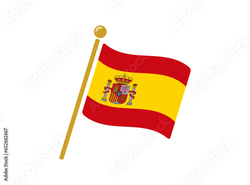 スペインの国旗アイコン ベクターイラスト