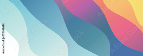 Colorful abstract fluid background, smooth wavy rainbow background design. Abstract background with colorful waves. Modern fluid background vector illustration