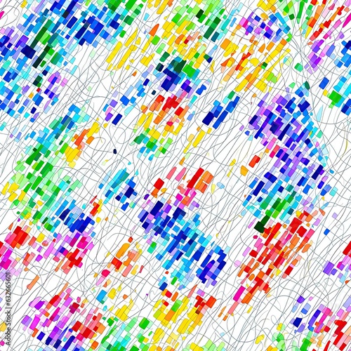 Abstract colored seamless pattern. AI generated.