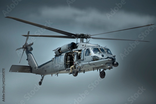 Black Hawk Helicopter in the Air photo