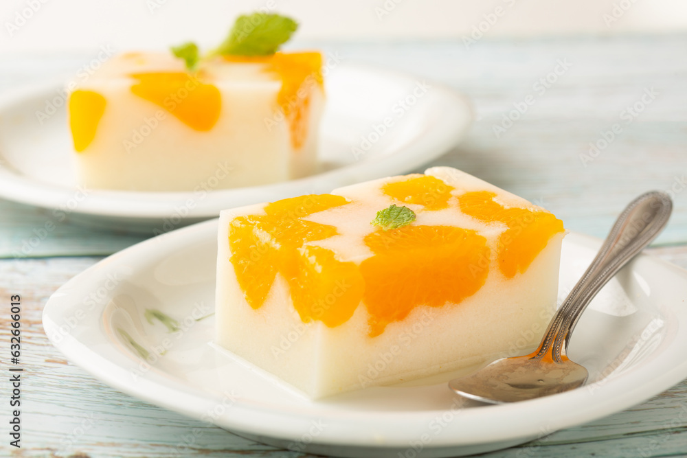 Fototapeta premium 牛乳寒天