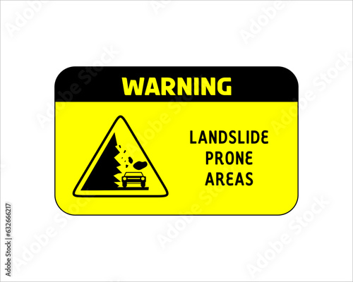 Landslide Sign Vector