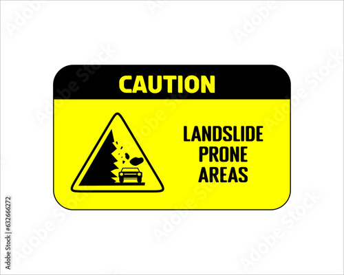 Landslide Sign Vector