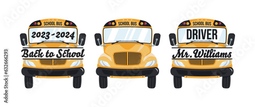  School Bus Driver Split Name Frame Template