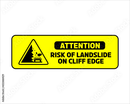 Landslide Sign Vector