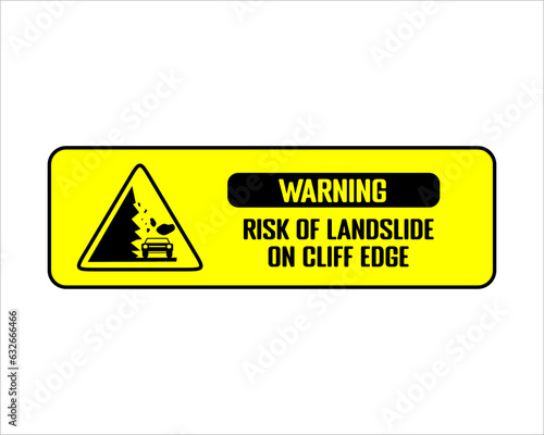 Landslide Sign Vector