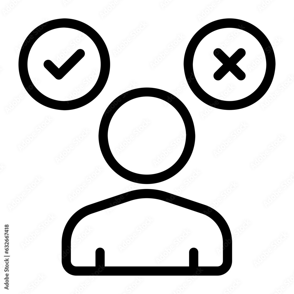 decision line icon decision line icon