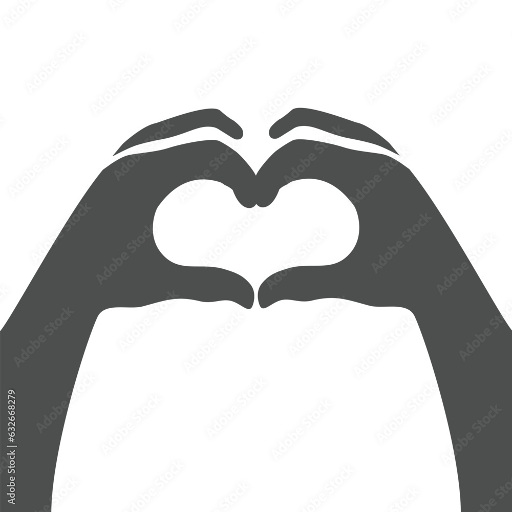 Fototapeta premium Hands making or formatting heart symbol